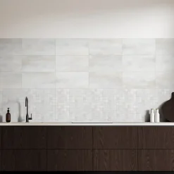 Gresmalt Carrelage sol et mur intérieur en grès cérame émaillé blanc mat L.60 x l.30 cm, Upper