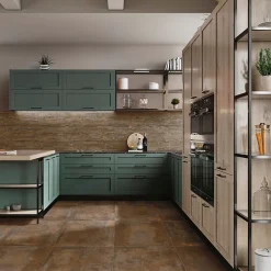 Carrelage sol et mur intérieur en grès cérame émaillé effet béton marron cuivré satin L.60 x l.60 cm x ép.8 mm, Malt- Outlet