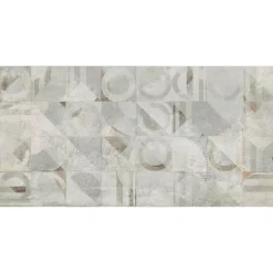 Carrelage sol et mur intérieur en grès cérame émaillé effet béton décoré multicouleurs satin L.61 x l.31 cm x ép.8 mm, Malt- Online