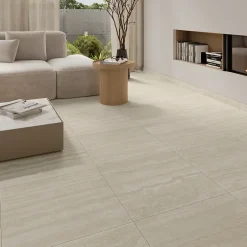 GoodHome Carrelage sol et mur intérieur beige effet pierre L.59,5 x l.59,5 cm x ép.9,5 mm, Kyat
