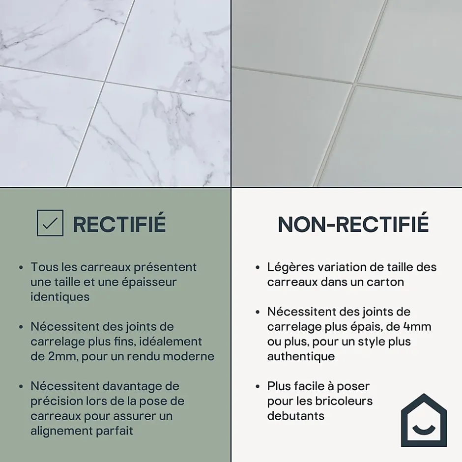 GoodHome Carrelage sol et mur intérieur beige effet pierre L.59,5 x l.59,5 cm x ép.9,5 mm, Kyat