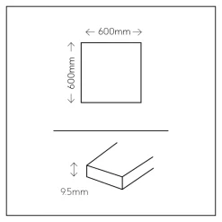 GoodHome Carrelage sol et mur intérieur beige effet pierre L.59,5 x l.59,5 cm x ép.9,5 mm, Kyat