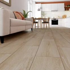 Carrelage sol et mur intérieur effet bois brut L.61,5 x l.20,5 cm x ép.9,5 mm, Nicole