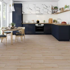 Carrelage sol et mur intérieur effet bois brut L.61,5 x l.20,5 cm x ép.9,5 mm, Nicole