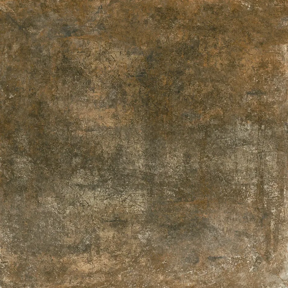 Carrelage sol et mur intérieur effet béton oxydé L.61 x l.61 cm x ép.9 mm, Real Ruggine
