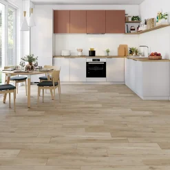 Carrelage sol et mur intérieur effet bois brut mat L.90 x l.15 cm x ép.7,5 mm, Shireen-