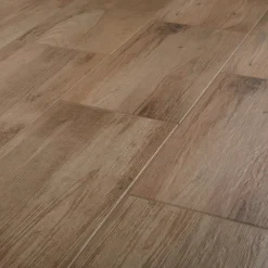 Carrelage sol et mur intérieur effet bois brut brun L.60 x l.30 cm x ép.8,7 mm, Norwegio- Discount