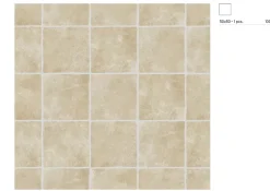 Carrelage sol et mur intérieur effet pierre ivoire mat L.50 x l.50 cm x ép.9 mm, Sunstone