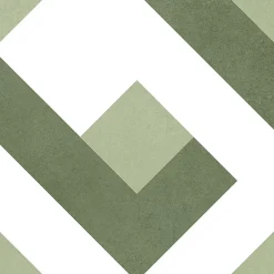 Carrelage sol et mur intérieur effet carreaux de ciment tons vert menthe L.20 x l.20 cm x ép.7,4 mm, Glamour Mint Mix