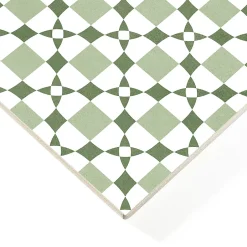 Carrelage sol et mur intérieur effet carreaux de ciment tons vert menthe L.20 x l.20 cm x ép.7,4 mm, Glamour Mint Mix