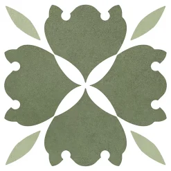 Carrelage sol et mur intérieur effet carreaux de ciment tons vert menthe L.20 x l.20 cm x ép.7,4 mm, Glamour Mint Mix