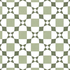 Carrelage sol et mur intérieur effet carreaux de ciment tons vert menthe L.20 x l.20 cm x ép.7,4 mm, Glamour Mint Mix