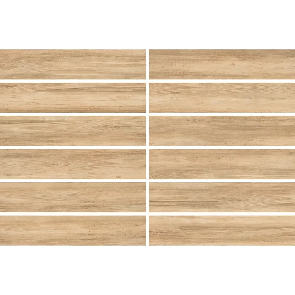 Carrelage sol et mur intérieur effet bois brut L.120 x l.20 cm x ép.9 mm, Kyra Rovere