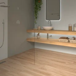 Ecoceramic Carrelage sol et mur intérieur effet bois clair L.120 x l.20 cm x ép.9 mm, Urbanwood haya