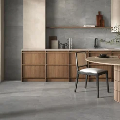 Carrelage sol et mur intérieur gris clair effet pierre L.60,4 x l.30 cm x ép.7,4 mm, Mitha