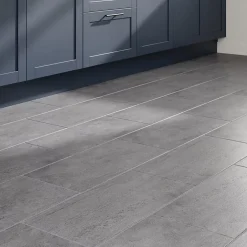 Carrelage sol et mur intérieur gris effet pierre L.60 x l.30 cm x ép.9,5 mm, Oikos-GoodHome Hot