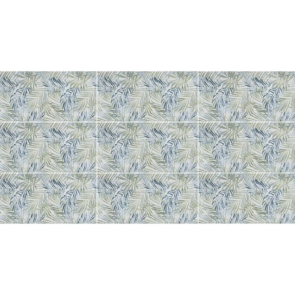 Carrelage sol et mur intérieur grès cérame émaillé décor feuilles d'olivier L.60 x l.30 cm x ép.7.4 mm, Olivio-Gresmalt Sale