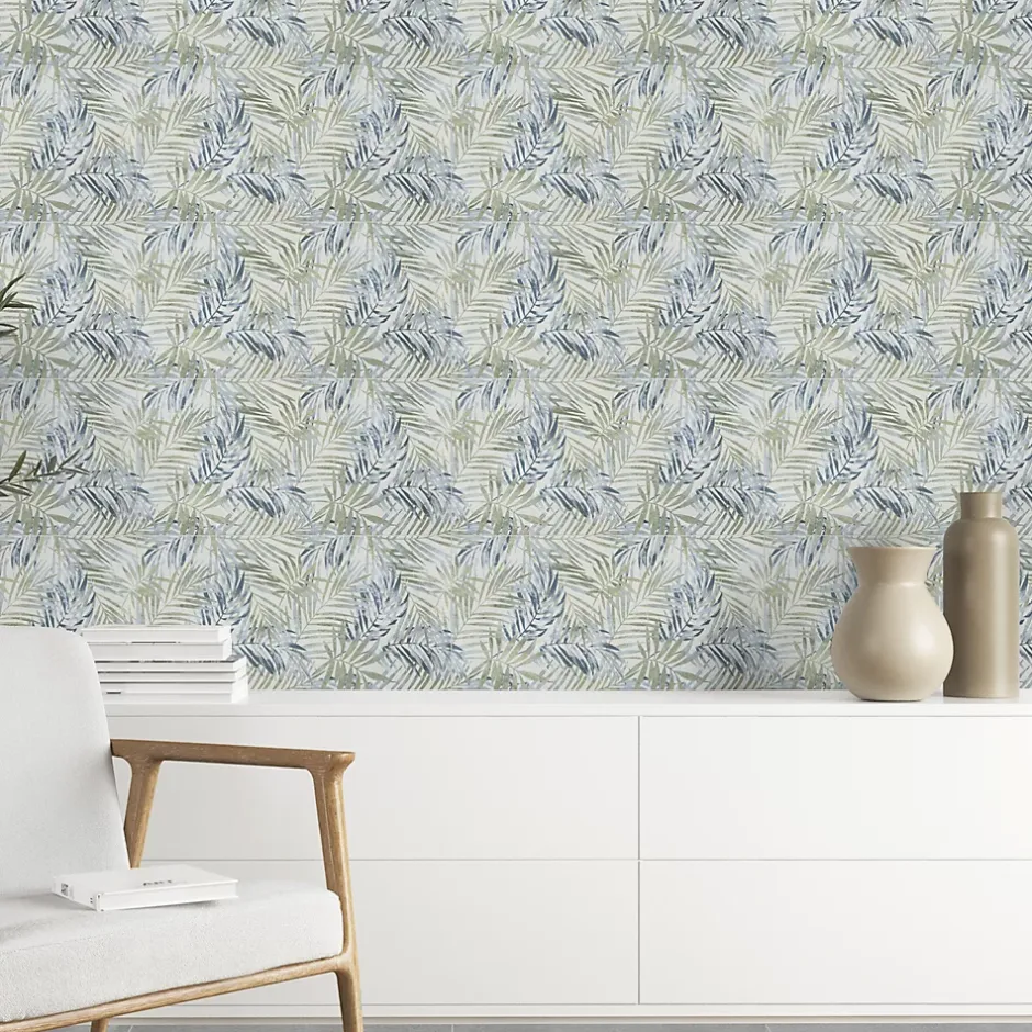 Carrelage sol et mur intérieur grès cérame émaillé décor feuilles d'olivier L.60 x l.30 cm x ép.7.4 mm, Olivio-Gresmalt Sale