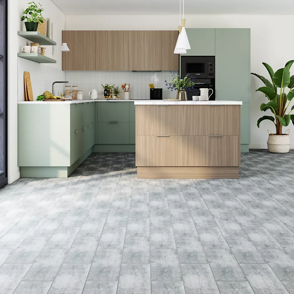 Carrelage sol et mur intérieur effet bois gris L.60 x l.15 cm x ép.8 mm, Julyo- Sale