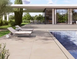 Cristacer Carrelage sol et mur intérieur / extérieur effet travertin antidérapant R11 Borgona Ivory l.60 X L.60 cm rectifié 1er choix