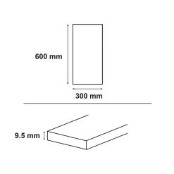 GoodHome Carrelage sol et mur intérieur ivoire effet pierre L.60 x l.30 cm x ép.9,5 mm, Oikos