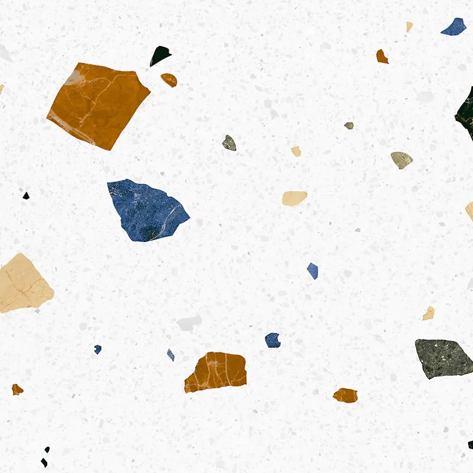 Carrelage sol et mur intérieur effet terrazzo L.60 x l.60 cm x ép.10 mm, Neotech Terazo
