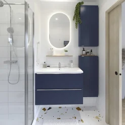 Carrelage sol et mur intérieur effet terrazzo L.60 x l.60 cm x ép.10 mm, Neotech Terazo