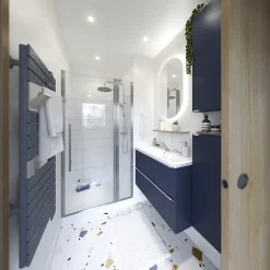 Carrelage sol et mur intérieur effet terrazzo L.60 x l.60 cm x ép.10 mm, Neotech Terazo