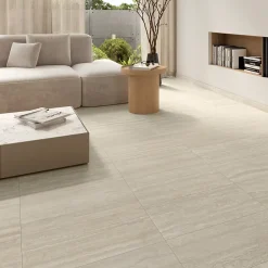 GoodHome Carrelage sol et mur intérieur effet pierre beige L.120 x l.59,5 cm x ép.10 mm, Kyat