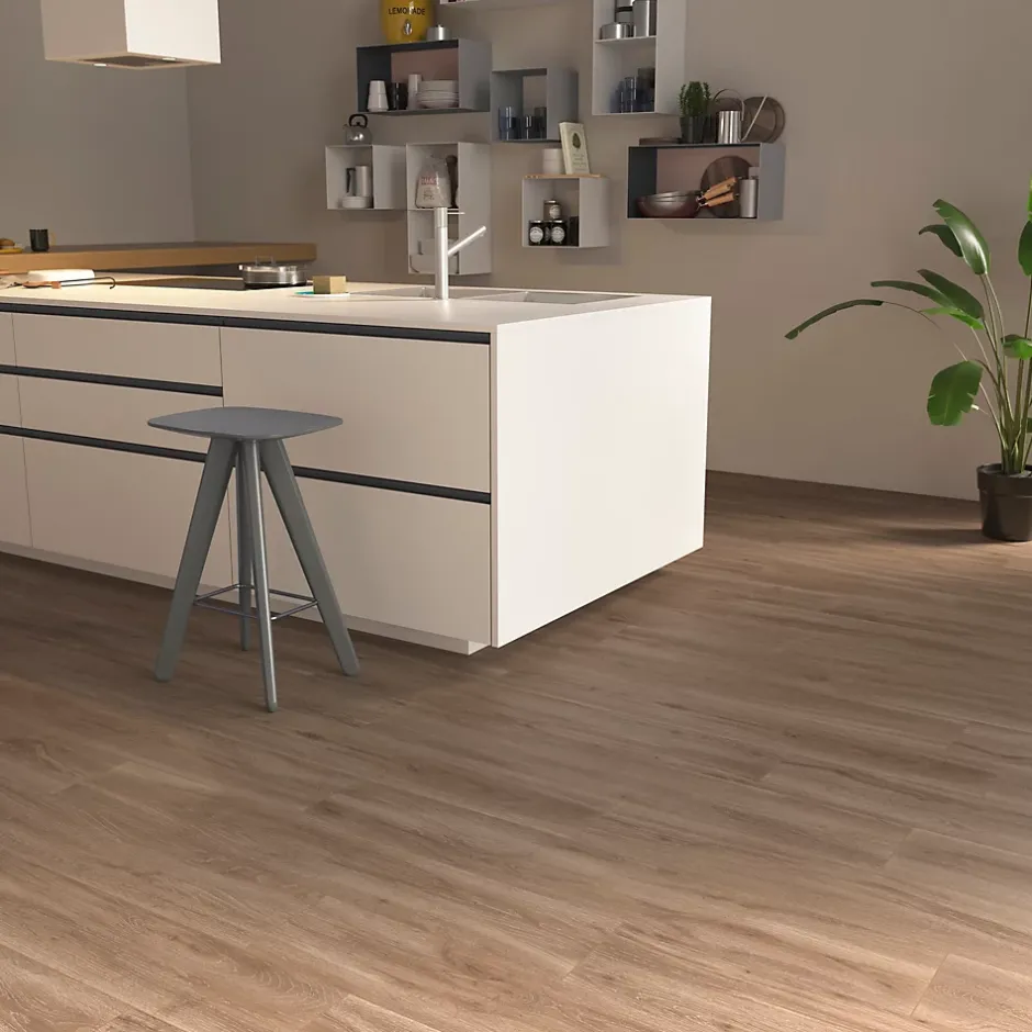 Ecoceramic Carrelage sol et mur intérieur effet bois brut mat L.120 x l.20 cm x ép.9 mm, Urbanwood