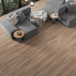 Ecoceramic Carrelage sol et mur intérieur effet bois brut mat L.120 x l.20 cm x ép.9 mm, Urbanwood