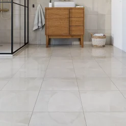 Carrelage sol et mur intérieur effet marbre gris L.33,3 x l.33,3 cm x ép.9,1 mm, Chelsea- Hot