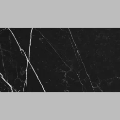 Carrelage sol et mur intérieur en grès cérame émaillé effet marbre noir mat L.60 x l.30 cm x ép.9 mm, Fiordo Tresor- Best