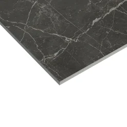 Carrelage sol et mur intérieur effet marbre noir mat L.61 x l.61 cm x ép.9 mm, Stone Marble- New