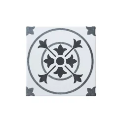 GoodHome Carrelage sol et mur intérieur effet carreau de ciment tons gris L.20 x l.20 cm x ép.8,2 mm, Konkrete