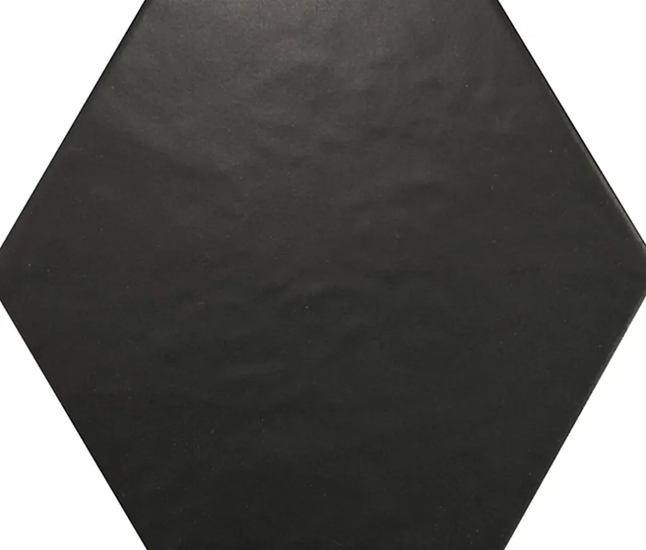 Equipe Ceramica Carrelage sol et mur intérieur hexagonal uni noir mat L.20 x l.17,5 cm x ép.8 mm, Hexa
