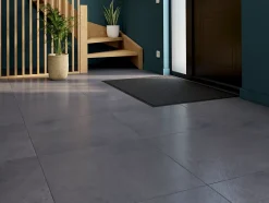 Carrelage sol et mur intérieur effet béton anthracite L.60 x l.60 cm x ép.10 mm, Newport