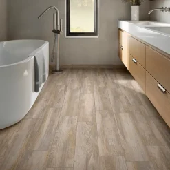 Carrelage sol et mur intérieur effet bois brut mat L.60 x l.15 cm x ép.8,5 mm, Kyra Betulla