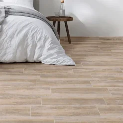 Carrelage sol et mur intérieur effet bois brut mat L.60 x l.15 cm x ép.8,5 mm, Kyra Betulla