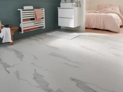 GoodHome Carrelage sol et mur intérieur effet marbre blanc mat L.60 x l.60 cm x ép.9 mm, Ultimate Marble