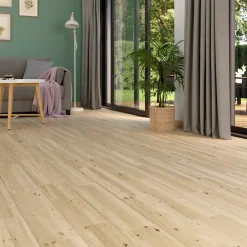 GoodHome Carrelage sol et mur intérieur effet bois brut beige L.60 x l.15 cm x ép.7,4 mm, Basilio Guigliano