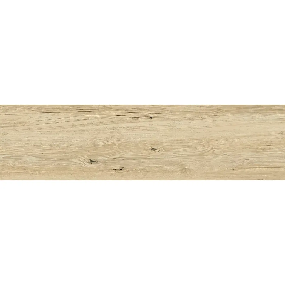 GoodHome Carrelage sol et mur intérieur effet bois brut beige L.60 x l.15 cm x ép.7,4 mm, Basilio Guigliano