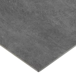 Carrelage sol et mur intérieur effet béton gris foncé L.60 x l.60 cm x ép.7,4 mm, Mitha- Best