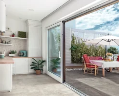 Carrelage sol et mur intérieur gris clair mat effet pierre L.120 x l.60 cm x ép.9 mm, Cemlam- Sale