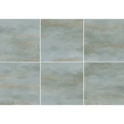 Carrelage sol et mur intérieur en grès cérame effet béton vert sauge mat L.61 x l.61 cm x ép.7,4 mm, Upper-Gresmalt Hot