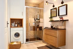 Carrelage sol et mur intérieur grès cérame blanc effet pierre l.30 x L.60 cm, Dourtio-