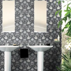 Carrelage sol et mur multicolore Floral 60 x 120 cm- New