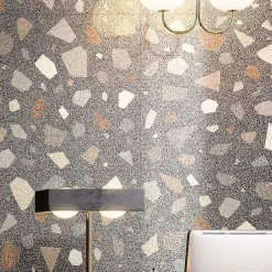 Carrelage sol et mur noir mat Venise 90 x 90 cm