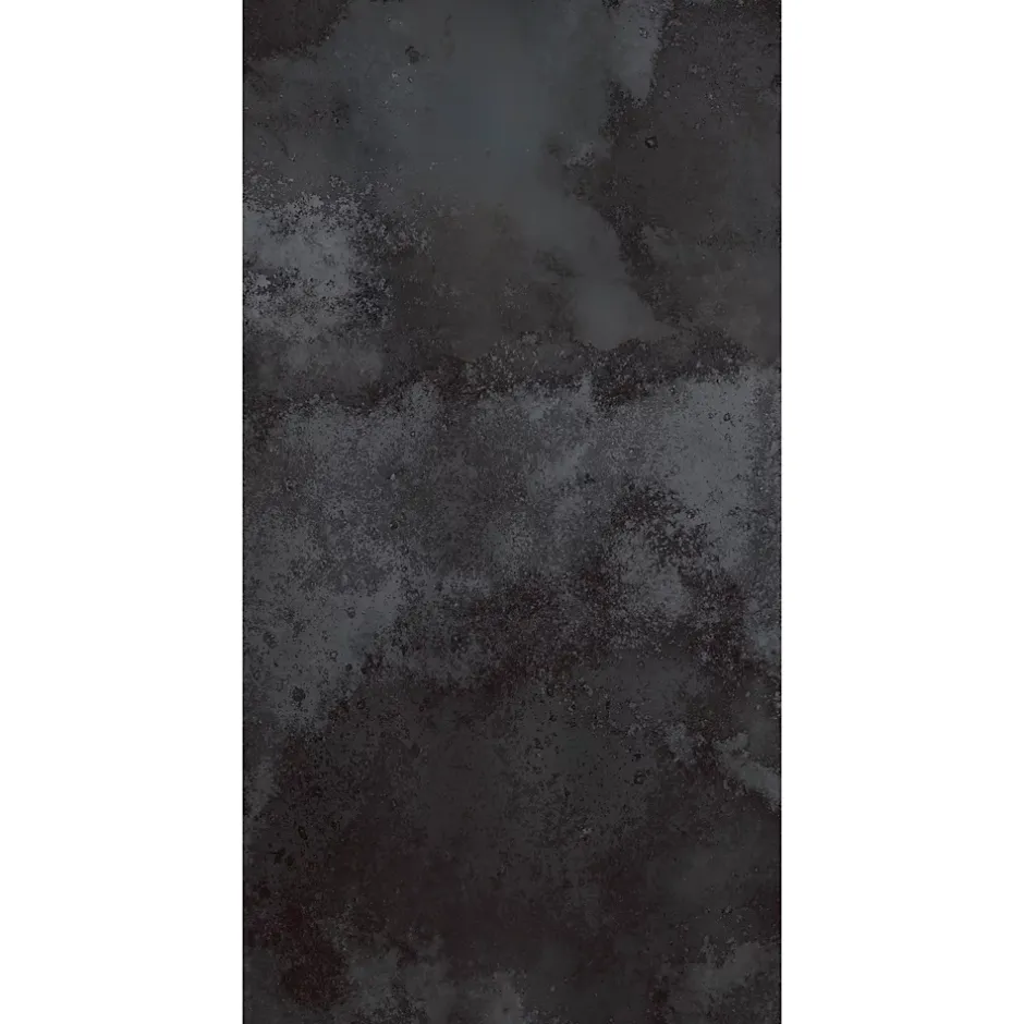 Carrelage sol et mur noir brillant Mirroir 60 x 120 cm