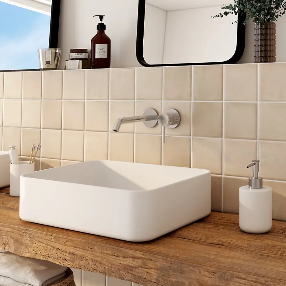 Carrelage sol et mur Zoon beige 10 x 10 cm- Best